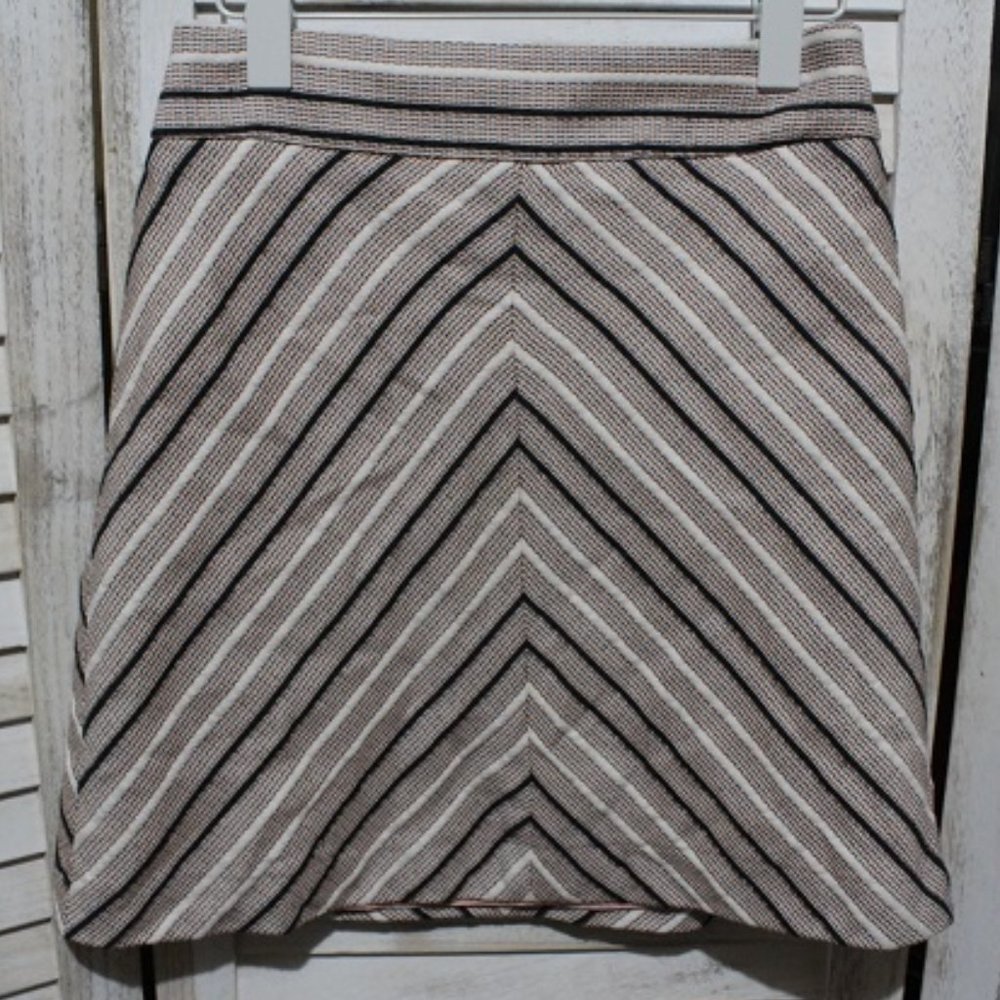 LOFT textured striped skirt (1127)